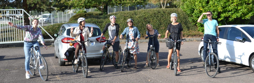 Energy Cities employees in Besançon celebrate European Mobility Week on two wheels Besancon