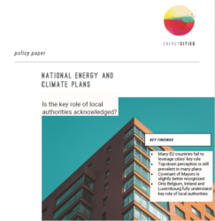 L’élaboration des plans nationaux énergie-climat finaux