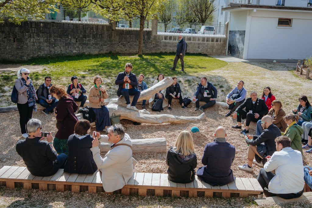 Visit to school Jules Ferry Besançon, Adaptation Journey, re-wilding school yards