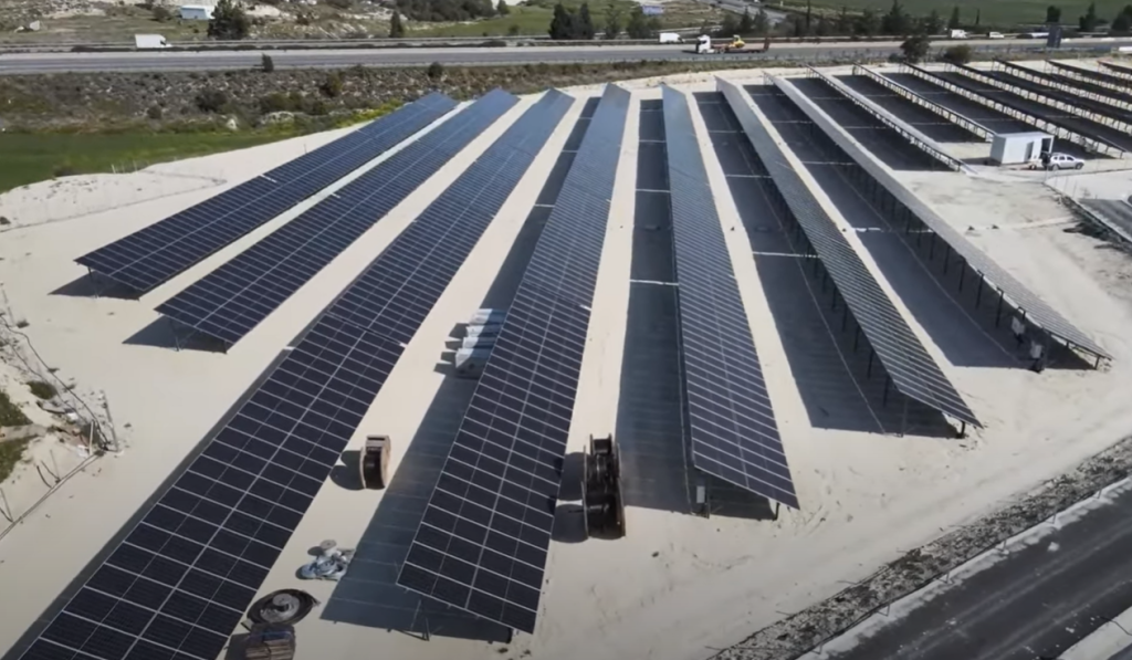 Solar panels from the installation - Credit Aradippou Municipality